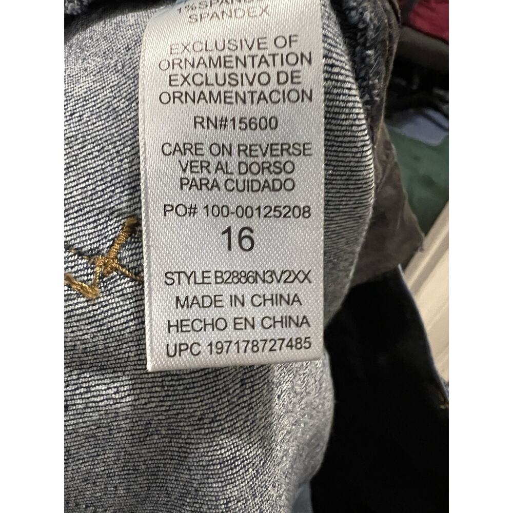 Democracy Ab Solution Skyrise Crop Wide Leg w/ Tulip Hem Jeans Size 16W - Picture 6 of 7